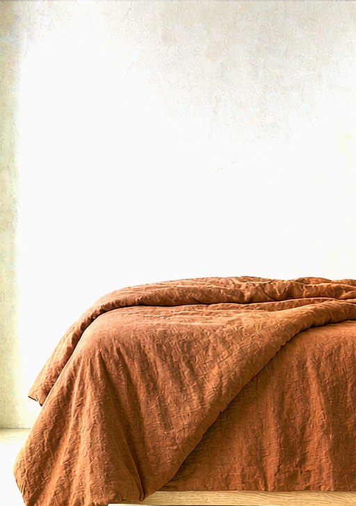 Linen Duvet Cover in Rust