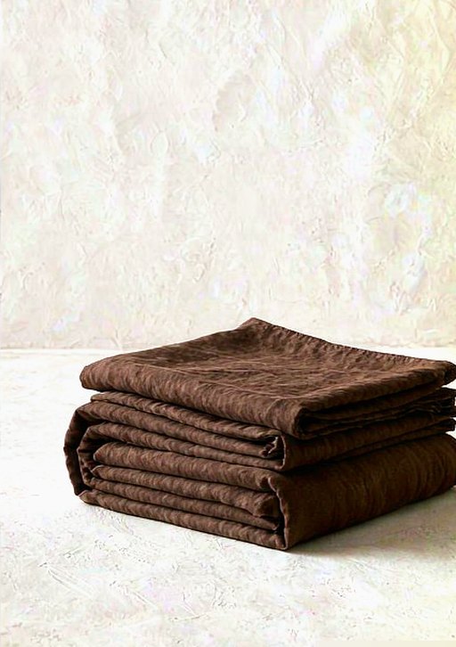 Linen Fitted Sheet in Espresso