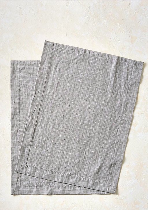 Linen Placemat Set of Two in Stone