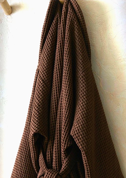 Waffle Bath Robe in Espresso