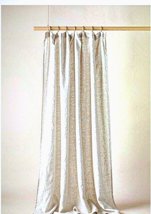Linen Shower Curtain in Ivory